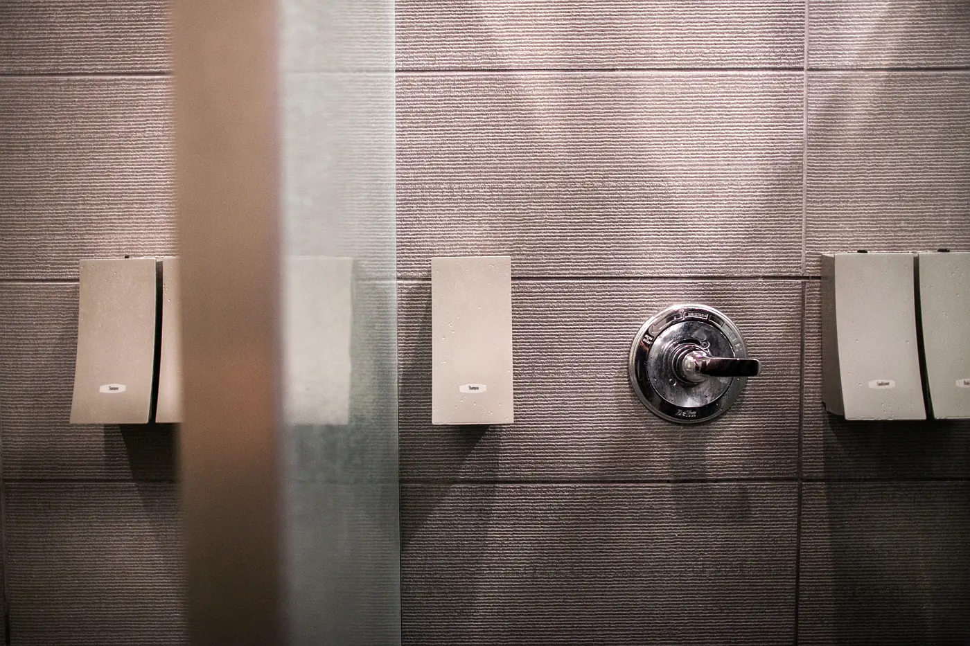 The shower area in the Yogalife South change room.